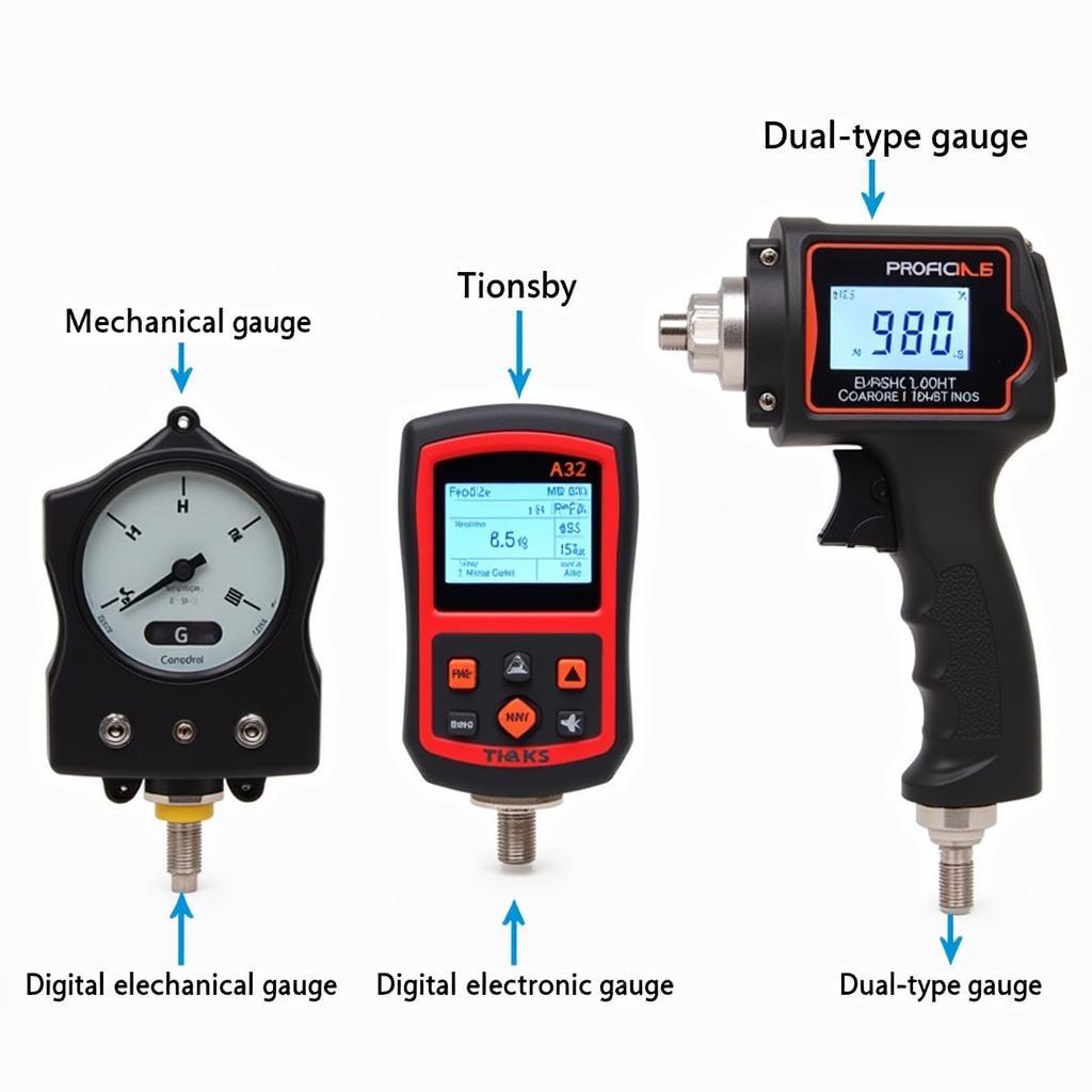 Various Car Paint Thickness Gauges - Mechanical, Electronic, and Dual-Type