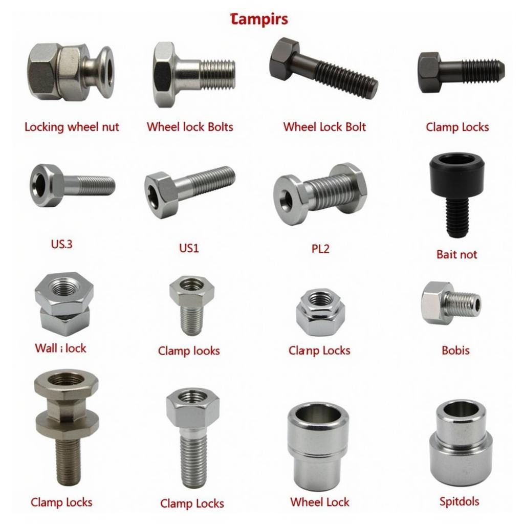 Various Car Tire Lock Bolts