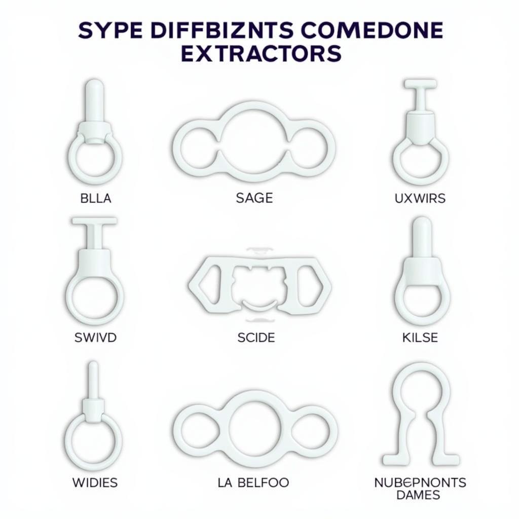 Various Types of Dovo Comedo Extractors