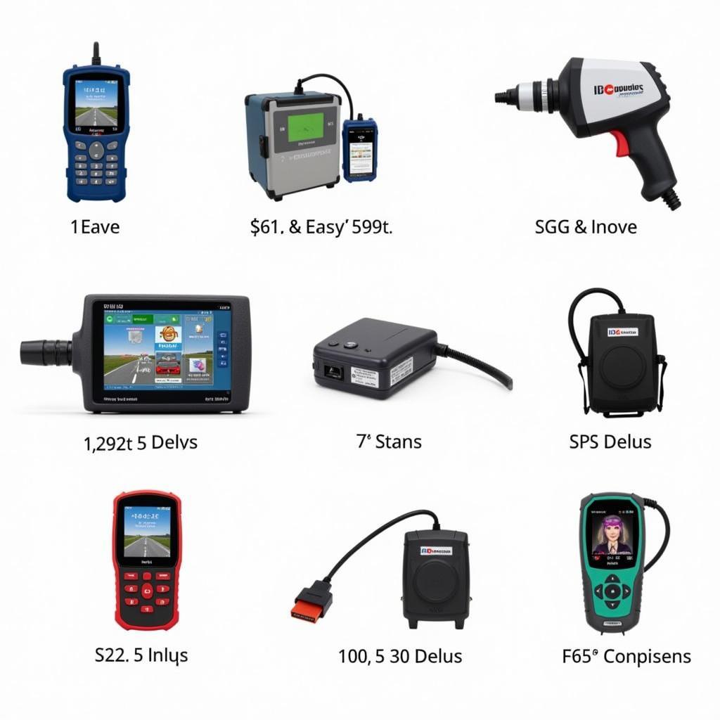 Various multi-car scanner tools displayed, ranging from basic code readers to advanced professional models.