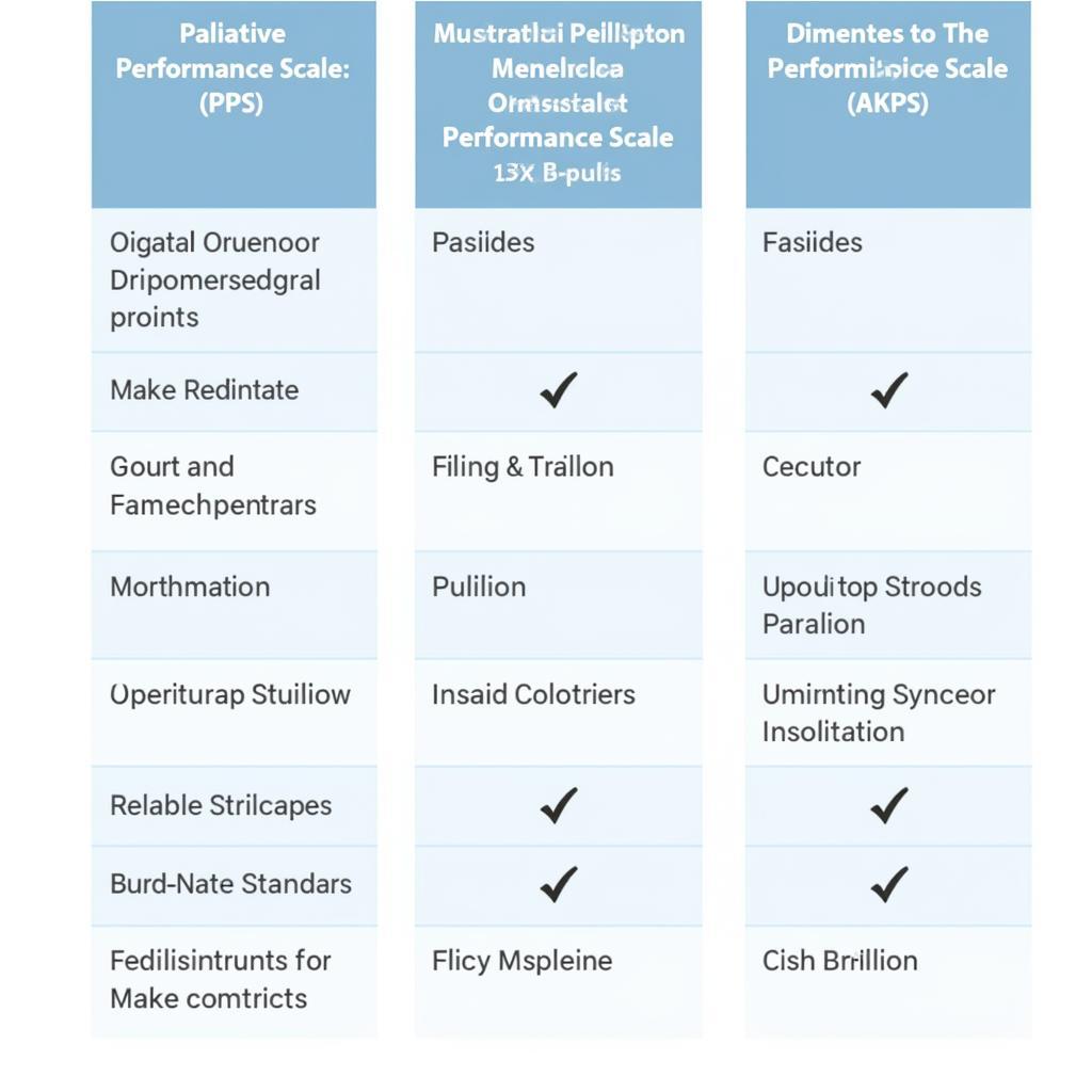 Different Types of Palliative Care Scoring Tools: A comparison table showing different palliative care scoring tools and their specific functions, target populations, and advantages and disadvantages.