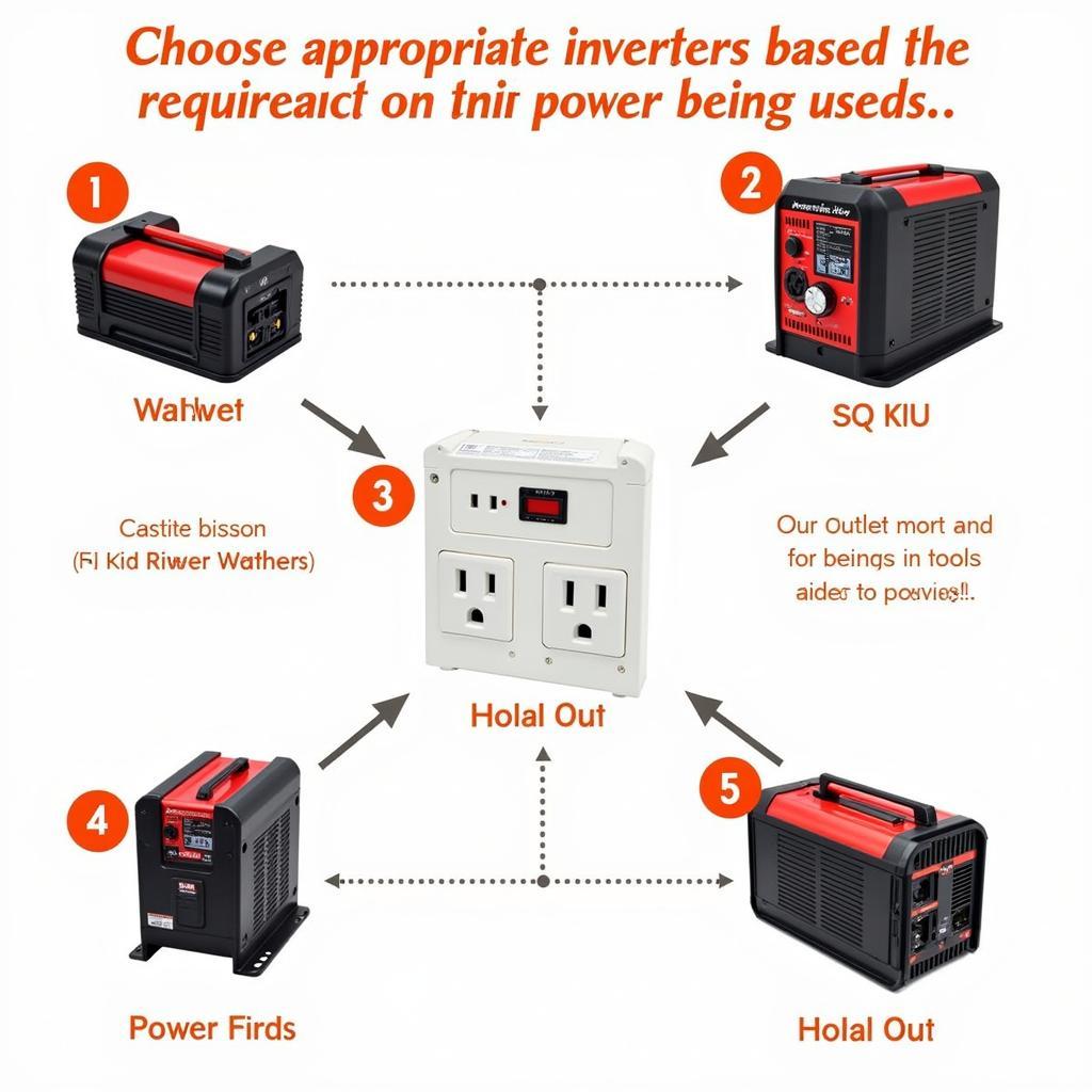 Various power inverters for car batteries