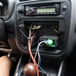 Disconnected Car Radio Wiring