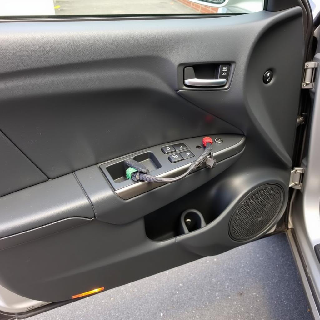 Disconnected Wiring Harness Lexus RX350 Door Panel