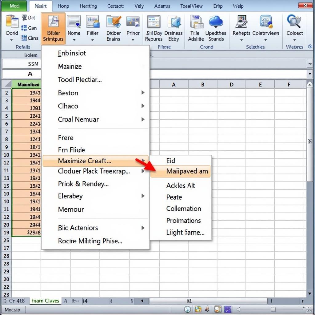 Displaying Excel Toolbar by Maximizing Window