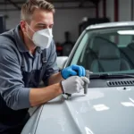 DIY Car Paint Primer Application