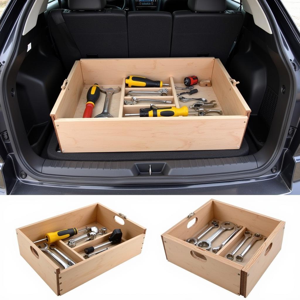 DIY Car Trunk Tool Organizer Plywood Design