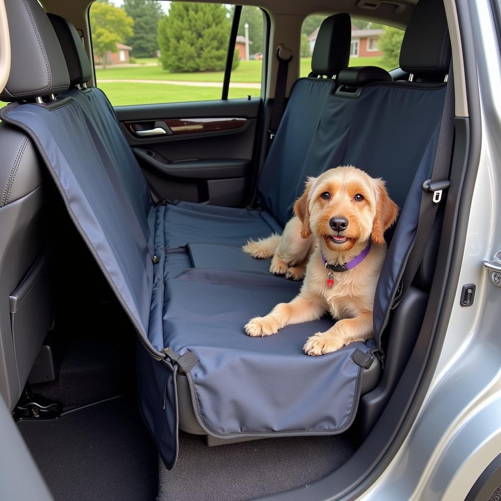 Dog Car Seat Cover Protecting Car Interior from Hair