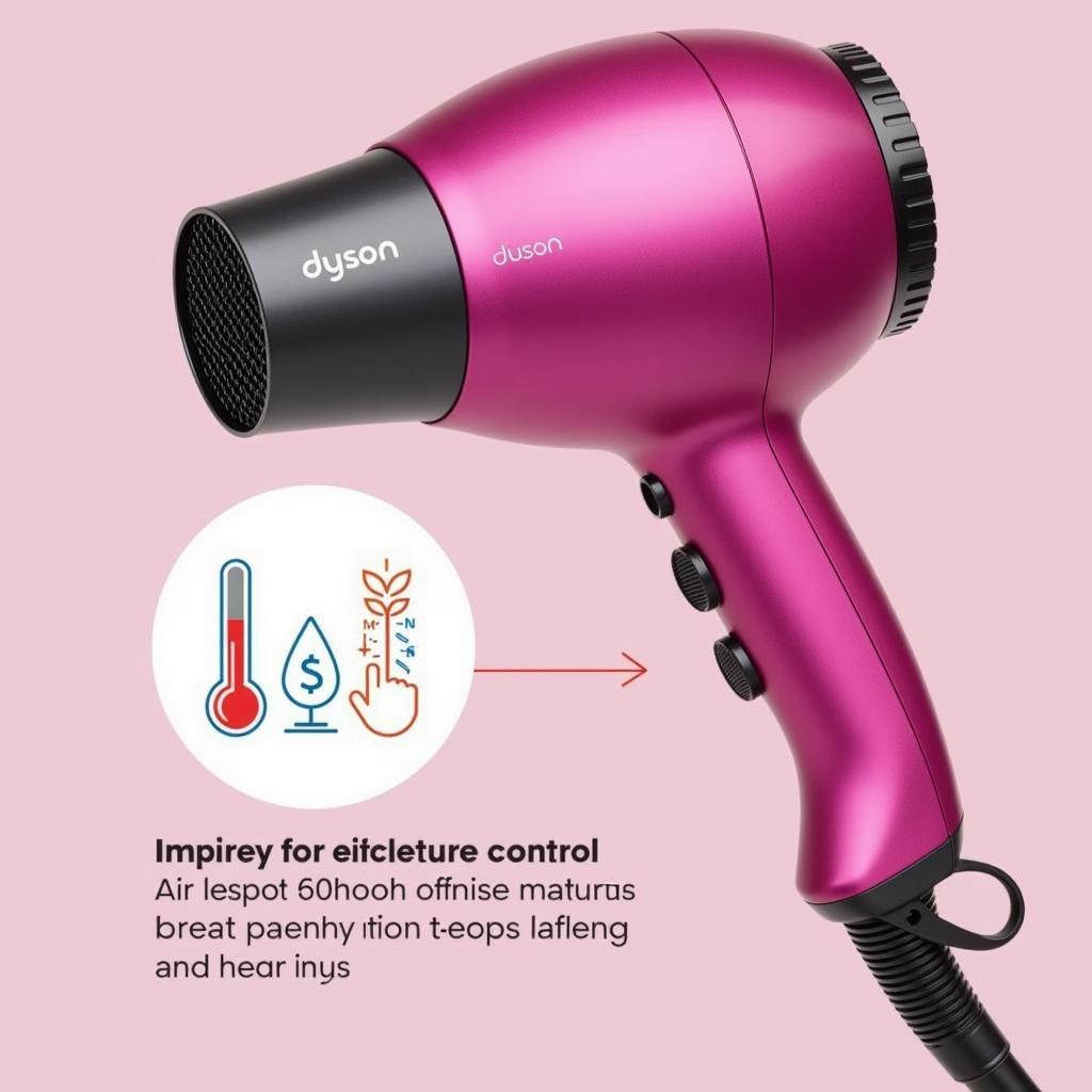 Dyson Pink Hair Dryer Advanced Technology