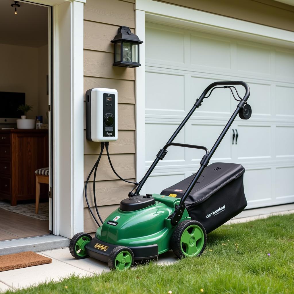 Electric Lawn Mower Charging