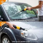 Electric Pressure Washer Cleaning a Car