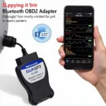 ELM327 Bluetooth OBD2 Interface Connected to Car