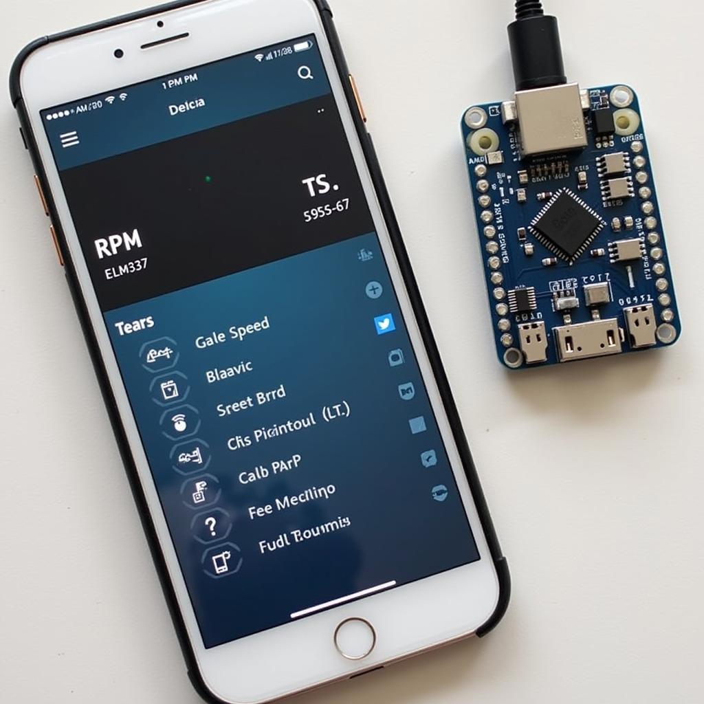 ELM327 Smartphone App Displaying Car Data