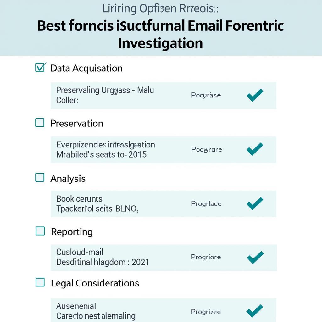 Email Forensics Best Practices Checklist