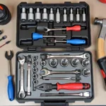 Essential hand tools for maintaining your car like wrenches, sockets, and screwdrivers