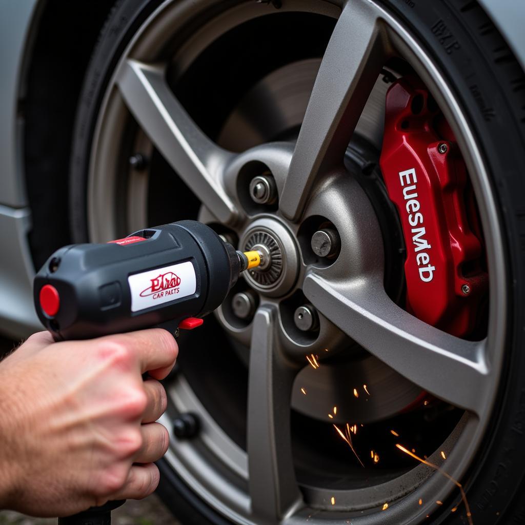 Euro Car Parts Air Impact Wrench in Action