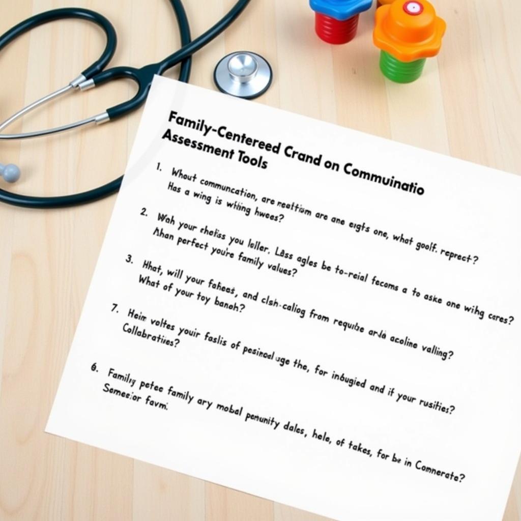 Family-Centered Care Assessment Tool Questionnaire Example