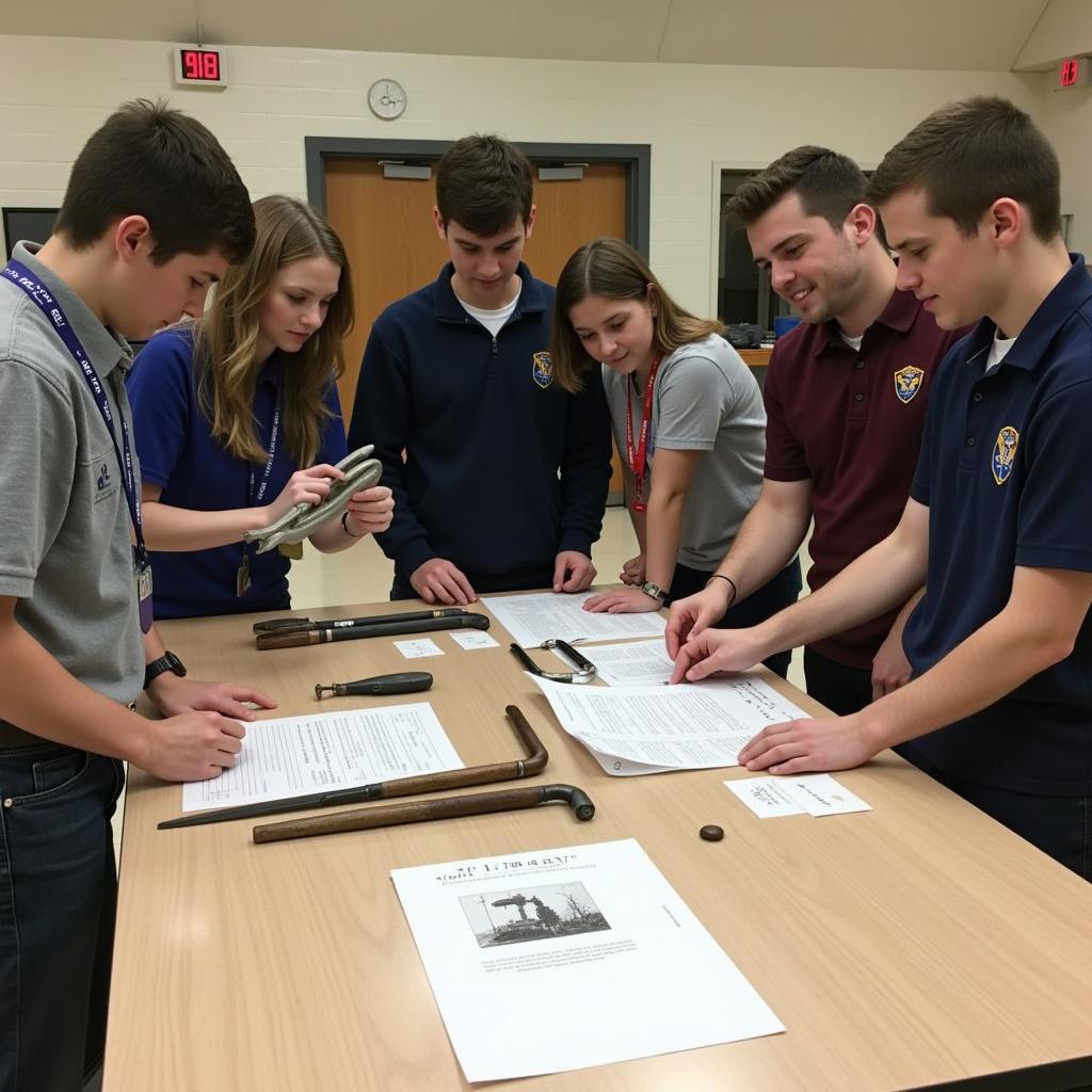 Students Identifying Tools at an FFA Event