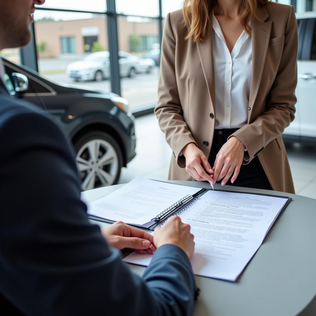 Finalizing Car Purchase at Dealership