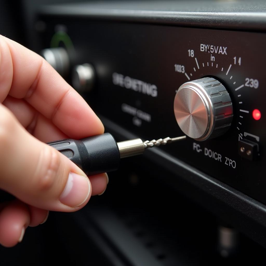 Fine-tuning Car Amp Potentiometer with Oscillating Tool