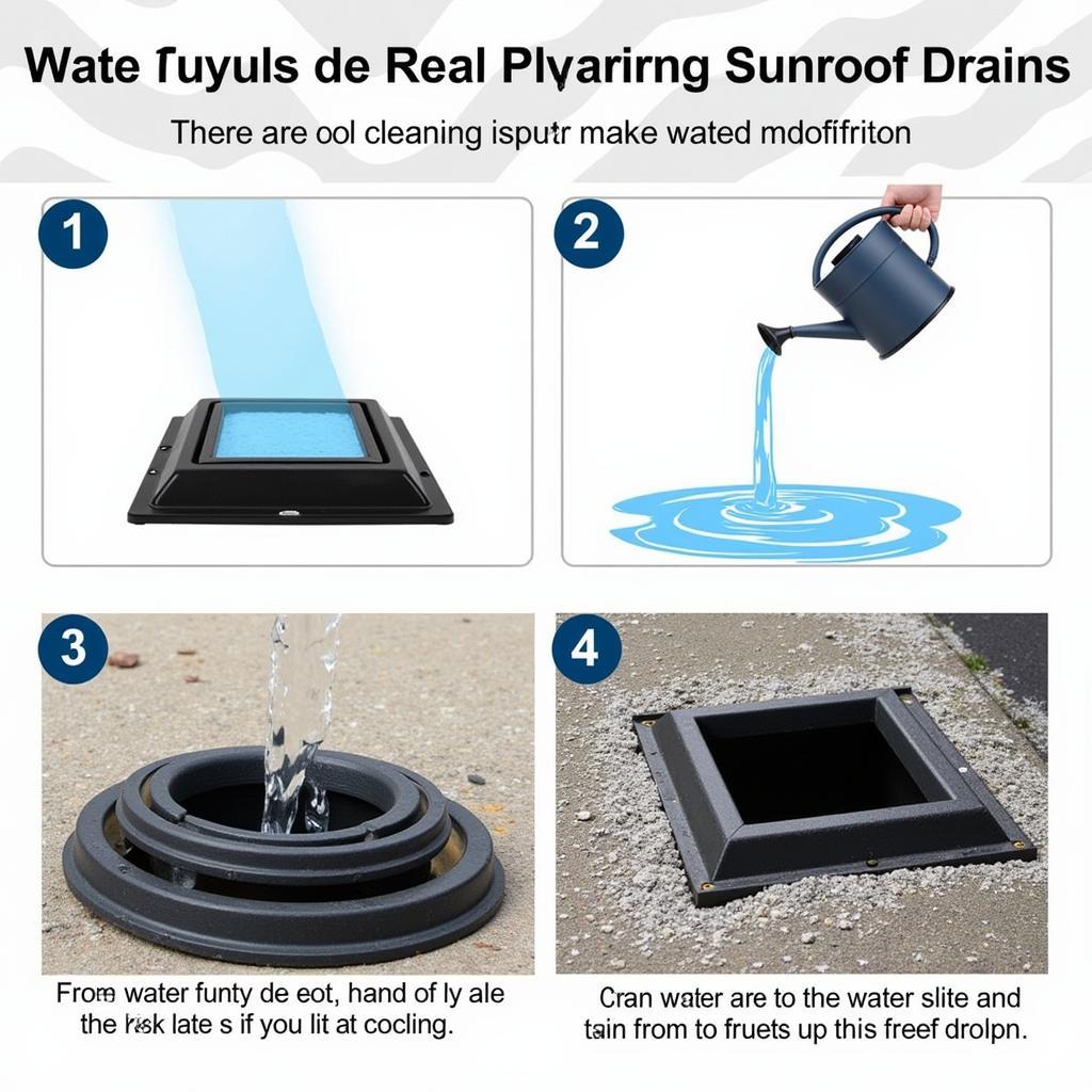 Flushing Sunroof Drains with Water