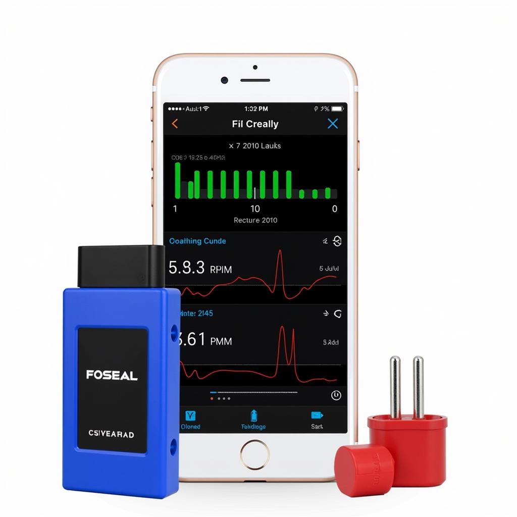 Foseal OBD2 Scanner Displaying Diagnostic Data