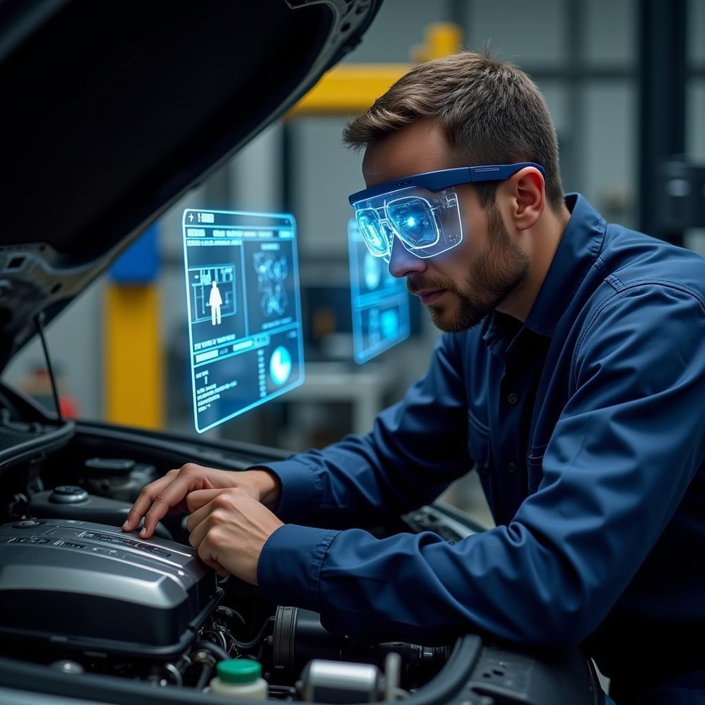 Futuristic point of care diagnostic tool using augmented reality.