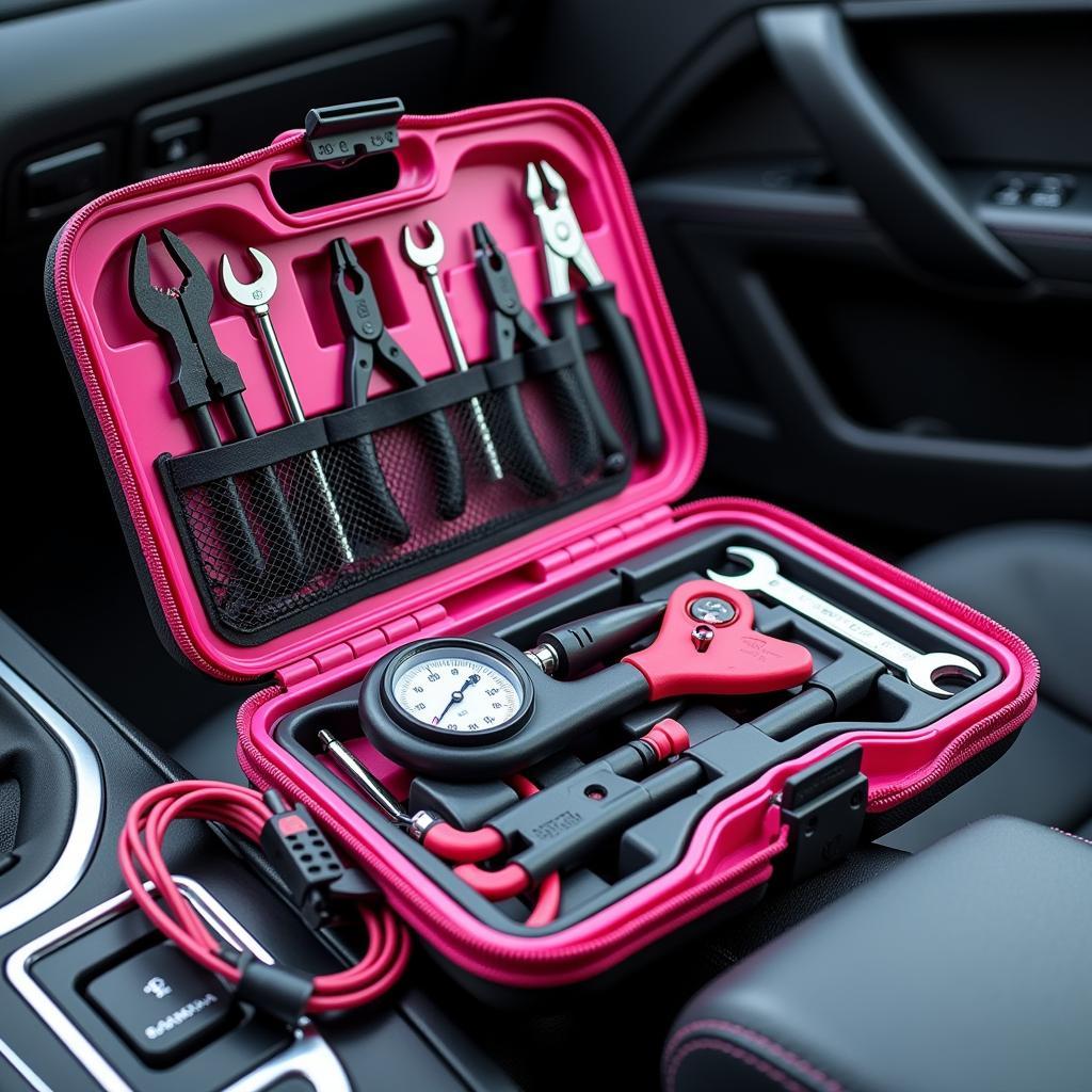 Essential Girly Car Tool Kit Items