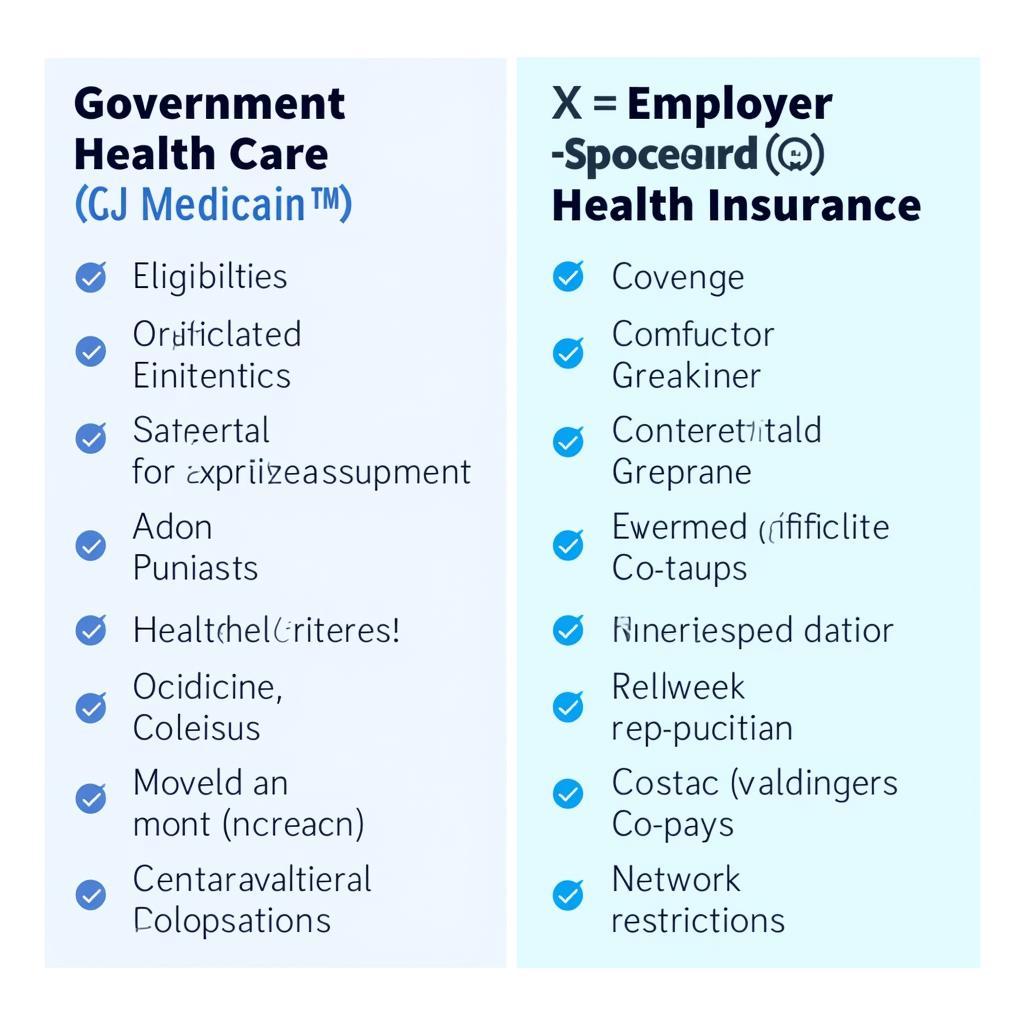 Government vs. Employer Health Insurance Comparison