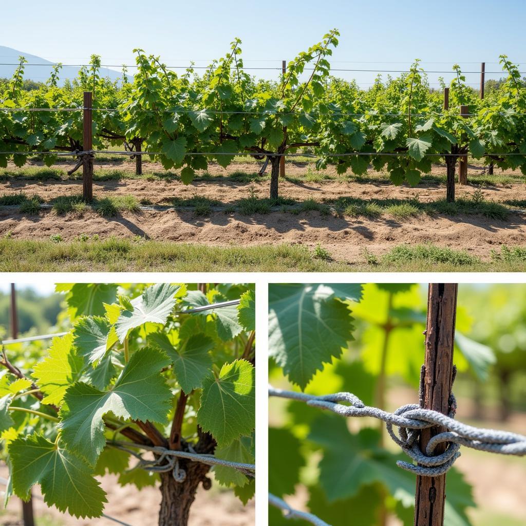 Grape Vine Trellis and Tying Materials