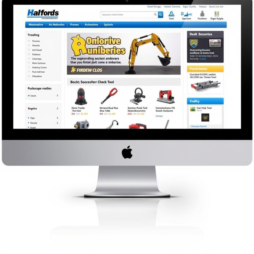 Halfords Online Tool Selection