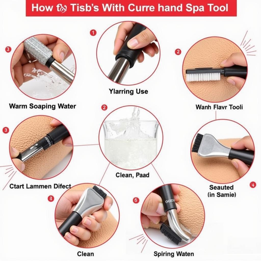 Cleaning Hand Spa Tools with Soap and Water