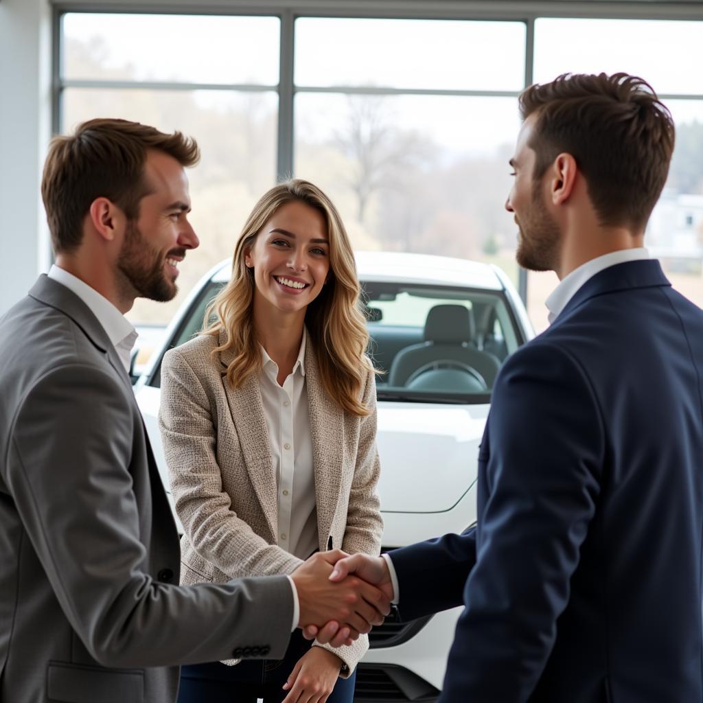 Happy Couple Buying a Car