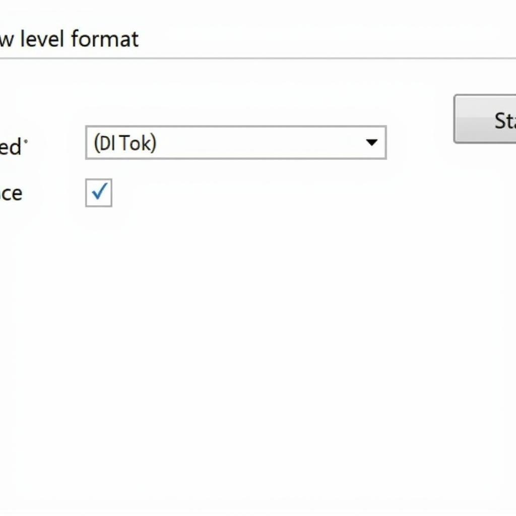 HDD Low Level Format Tool Interface