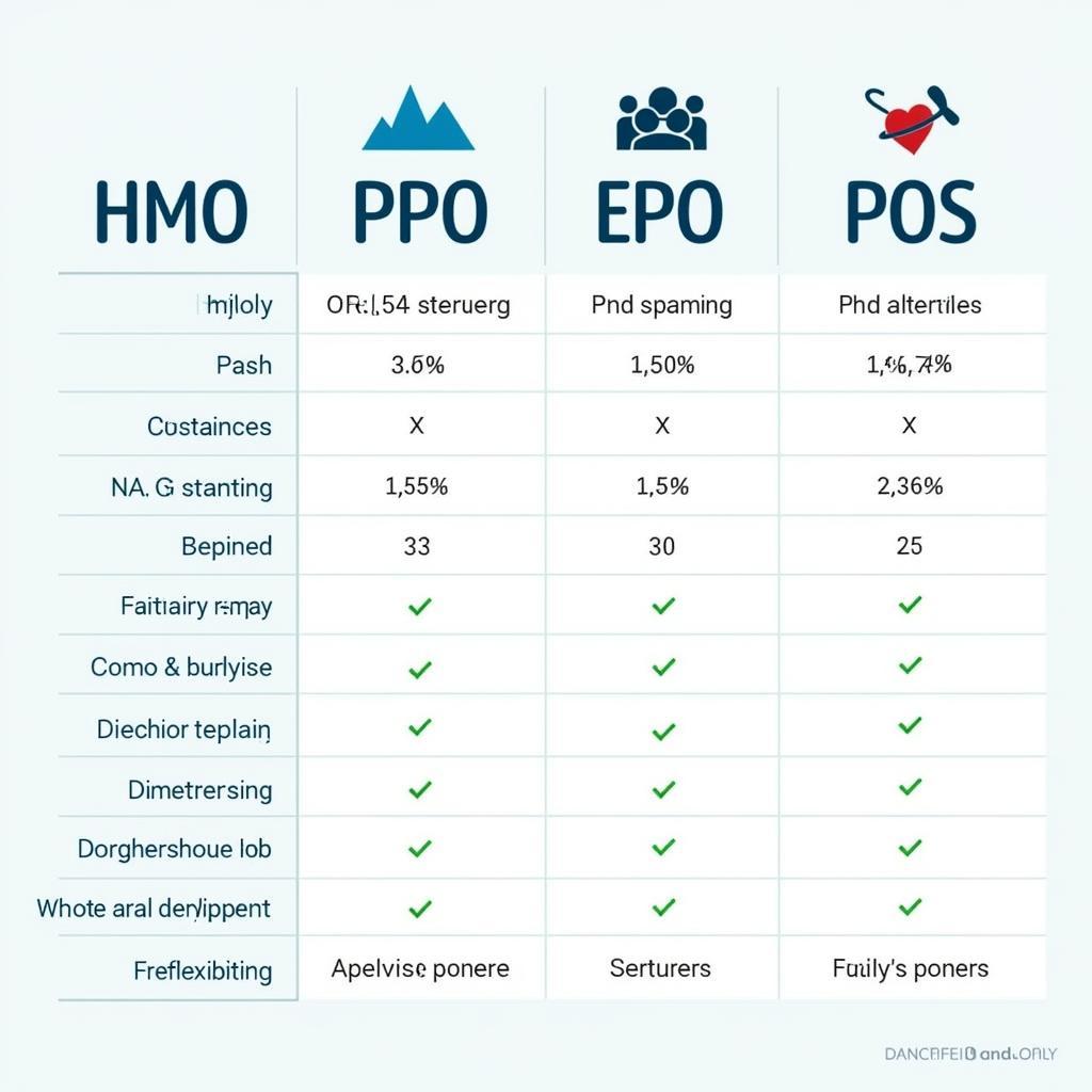 Health Care Plan Comparison Chart