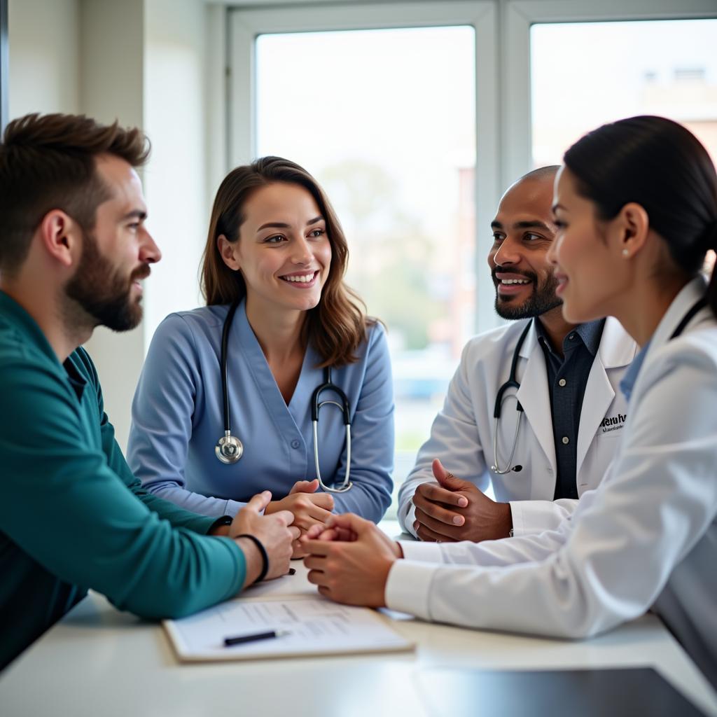 Healthcare Team Meeting to Discuss Person-Centered Care Strategies