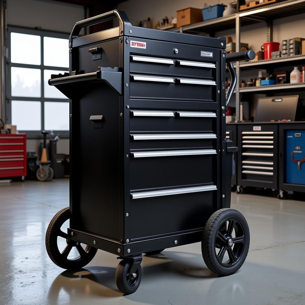 Heavy-Duty Car Repair Tool Cart with Large Wheels