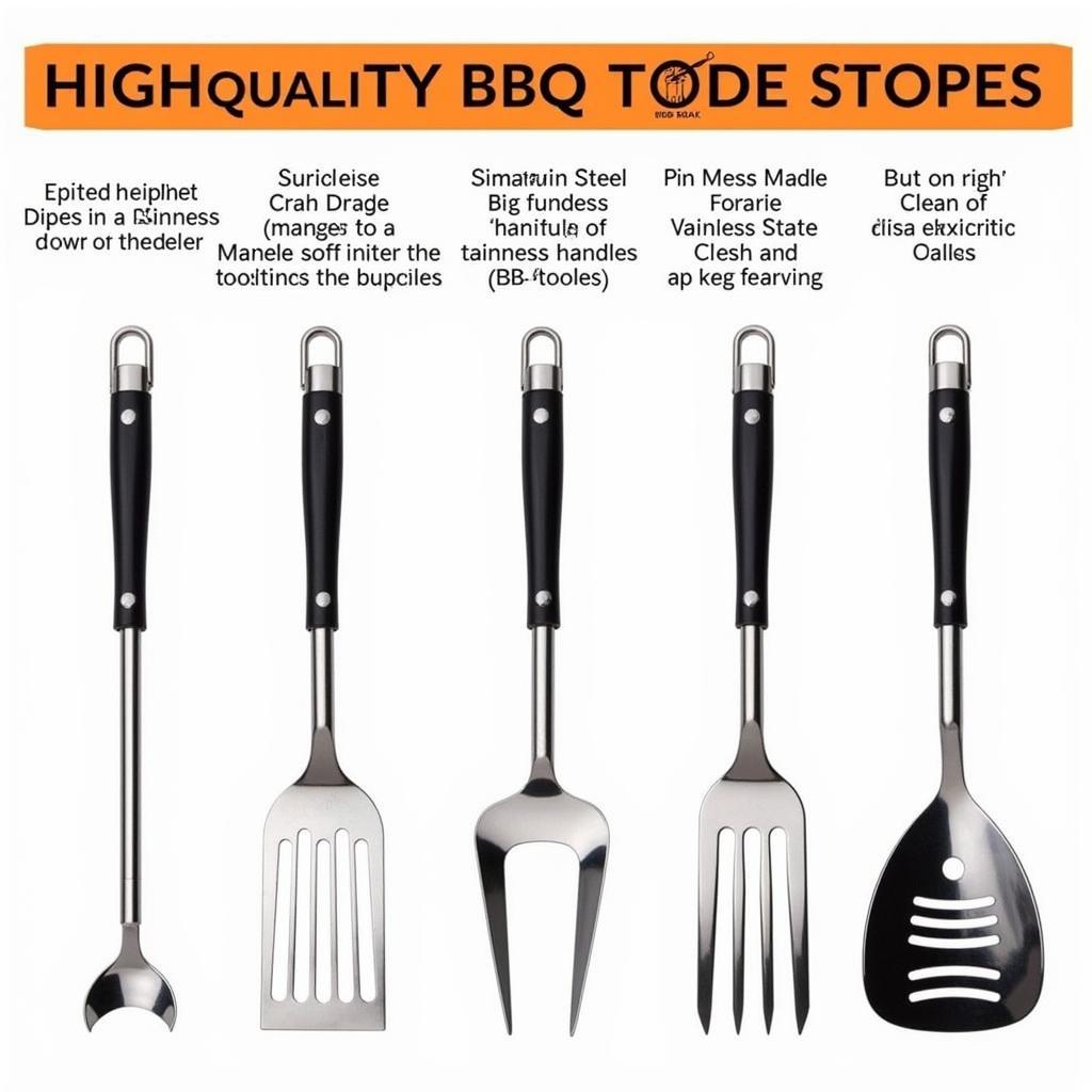 Durable and Easy-to-Clean High-Quality BBQ Tool Set