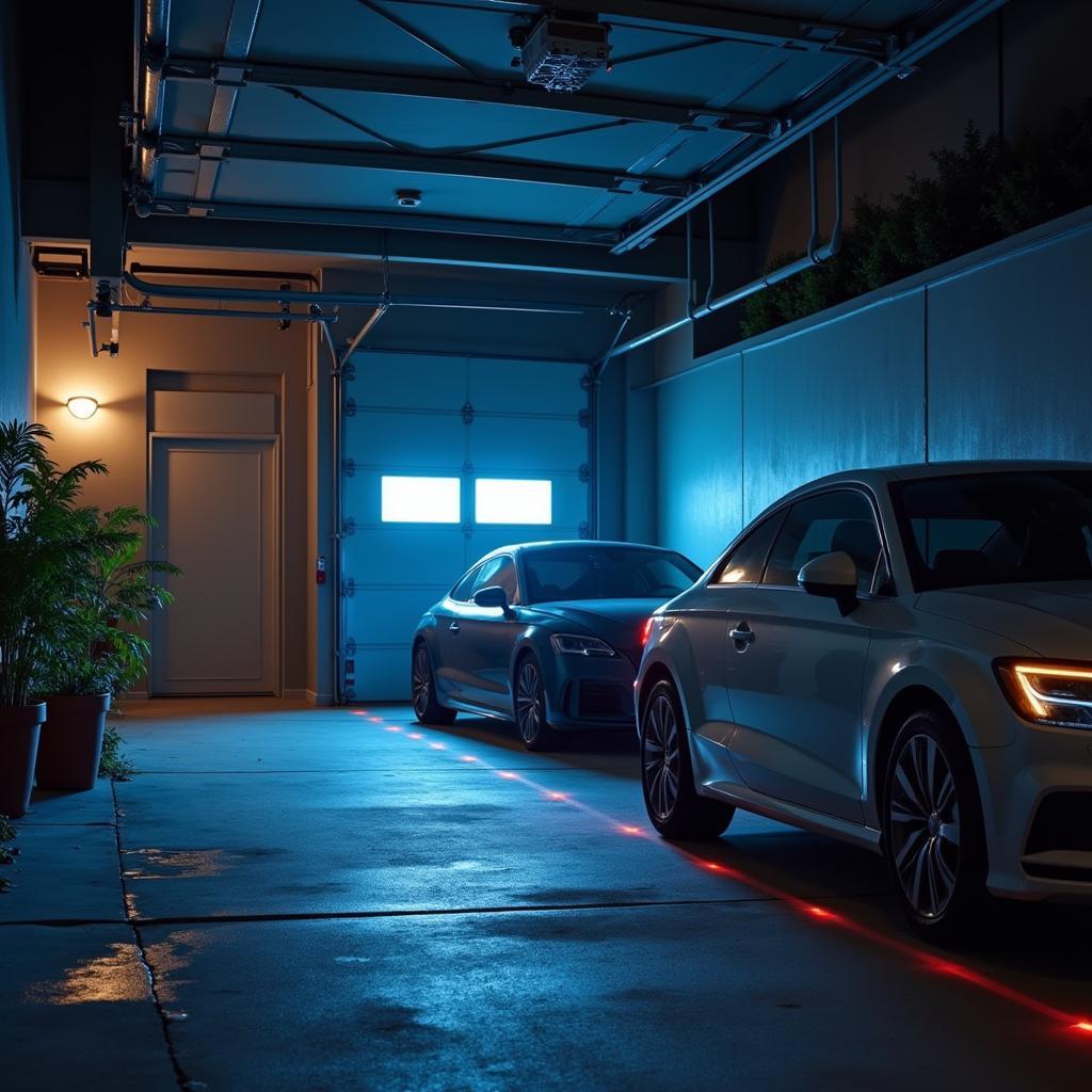 High-Tech Garage Door Parking Assist System