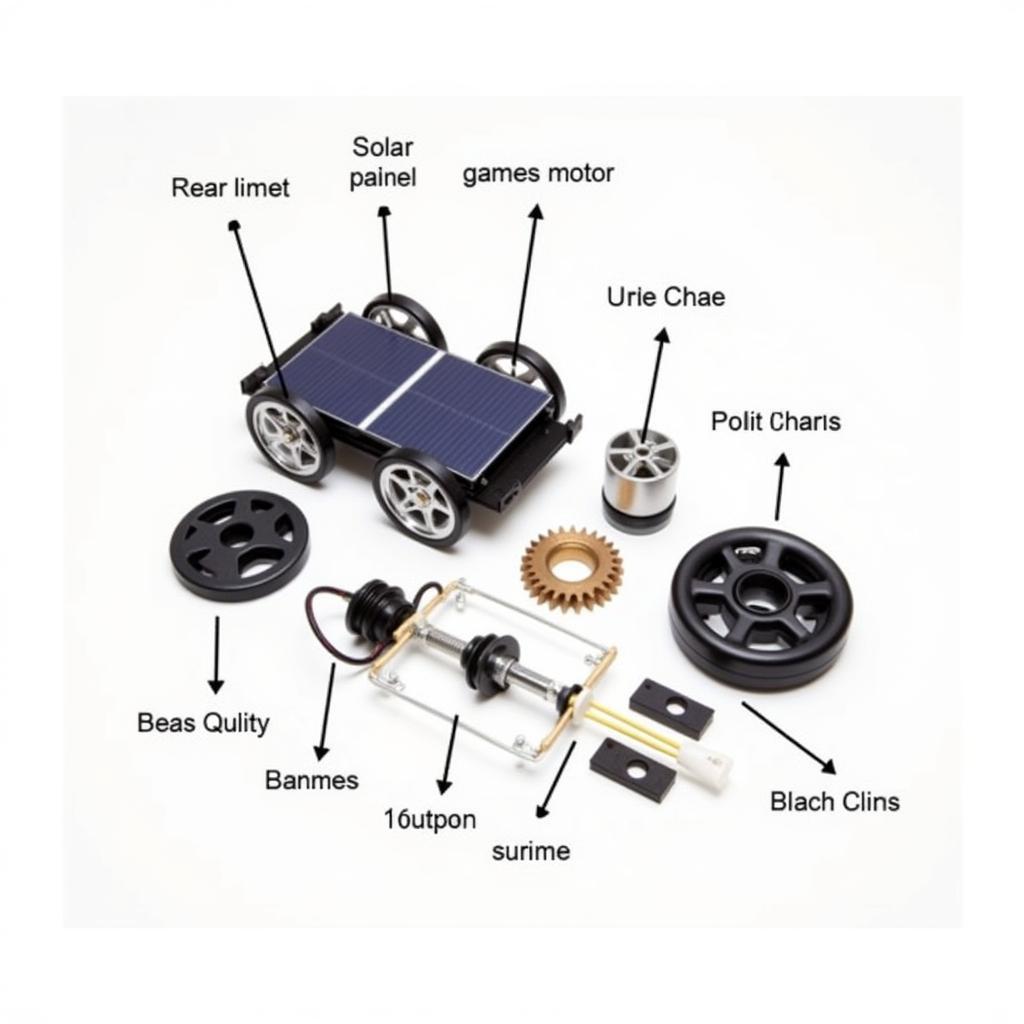 Home Science Tools Solar Car Kit Components