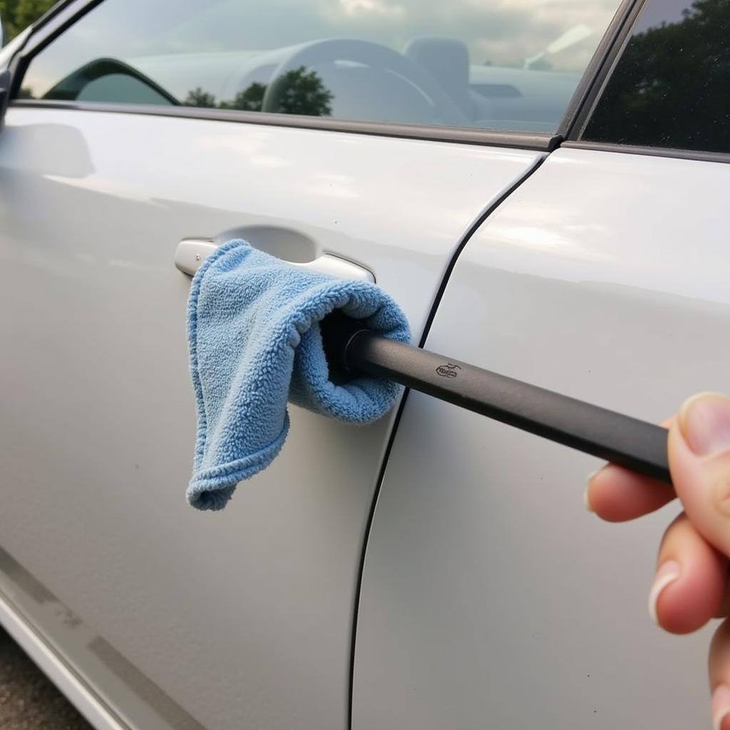 DIY Car Panel Removal Tool: Screwdriver and Cloth