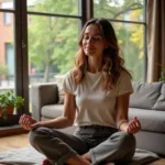 Human Services Worker Practicing Mindfulness