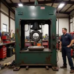 Hydraulic Press in Auto Shop