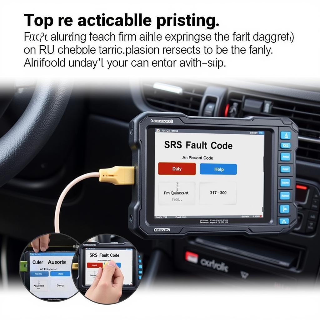 iCarsoft CR Plus Diagnosing an SRS Fault