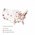 Map showing service gaps in foster care system