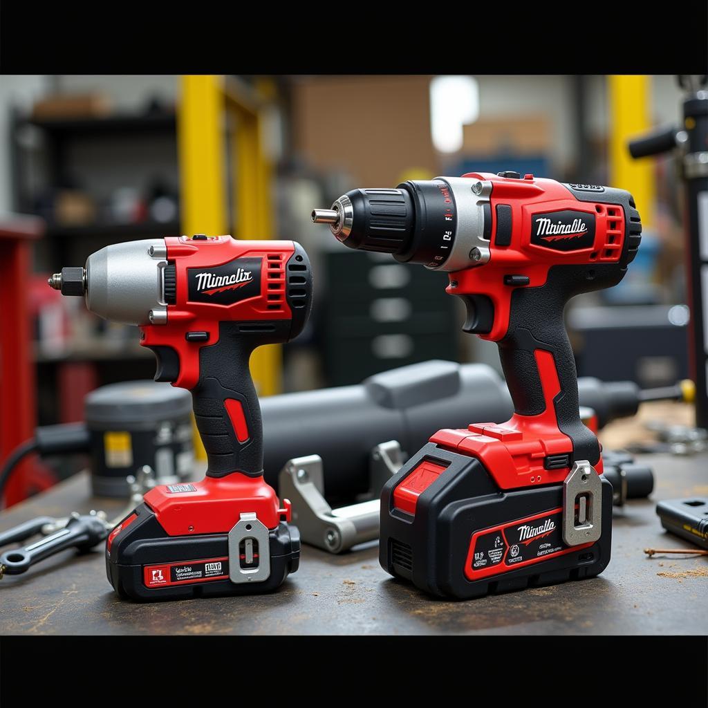 Impact Wrench and Drill Set for Automotive Tasks