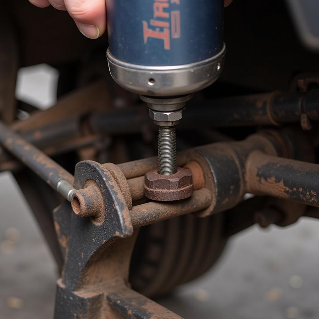 Impact Wrench Removing a Bolt on a Car