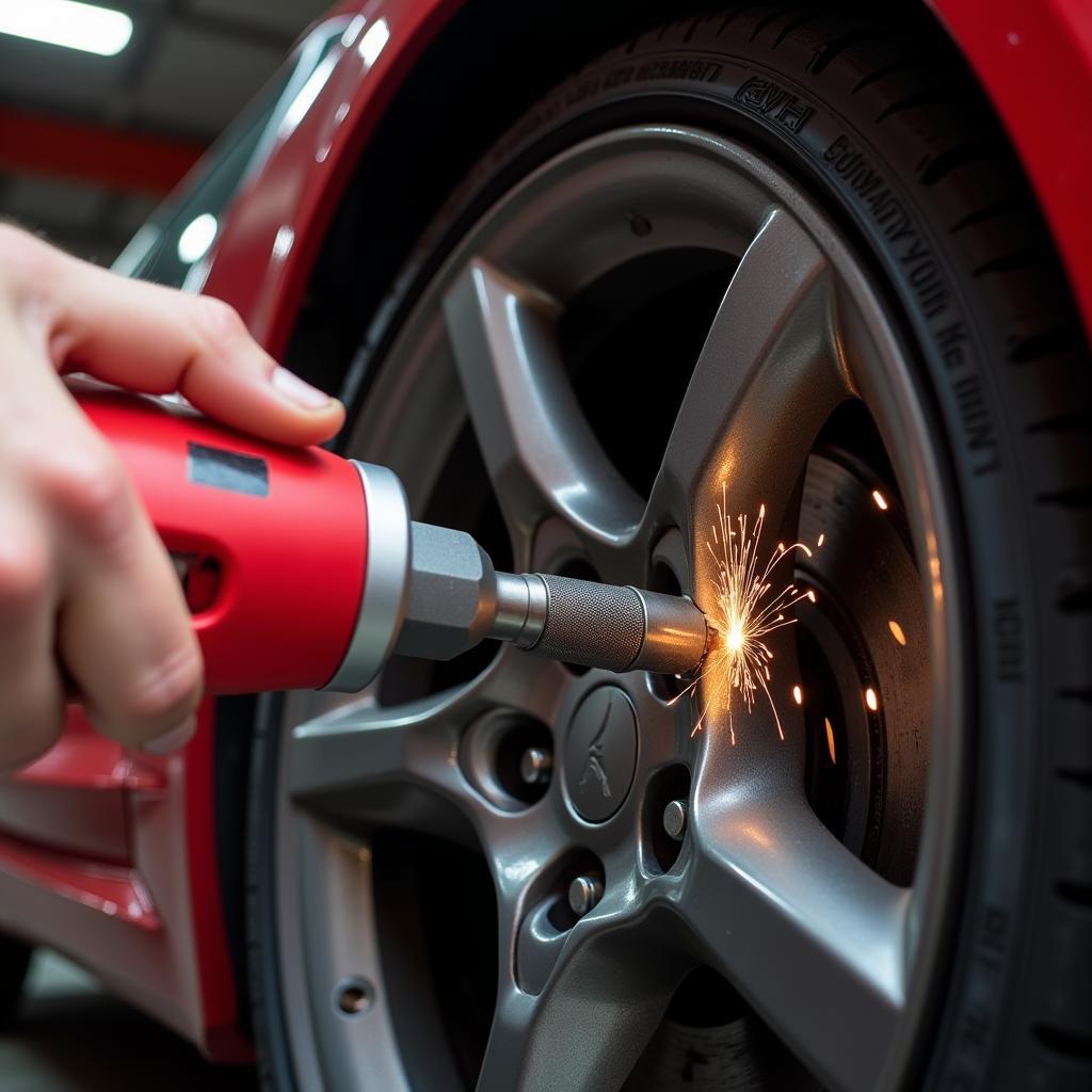 Impact Wrench Removing Lug Nuts