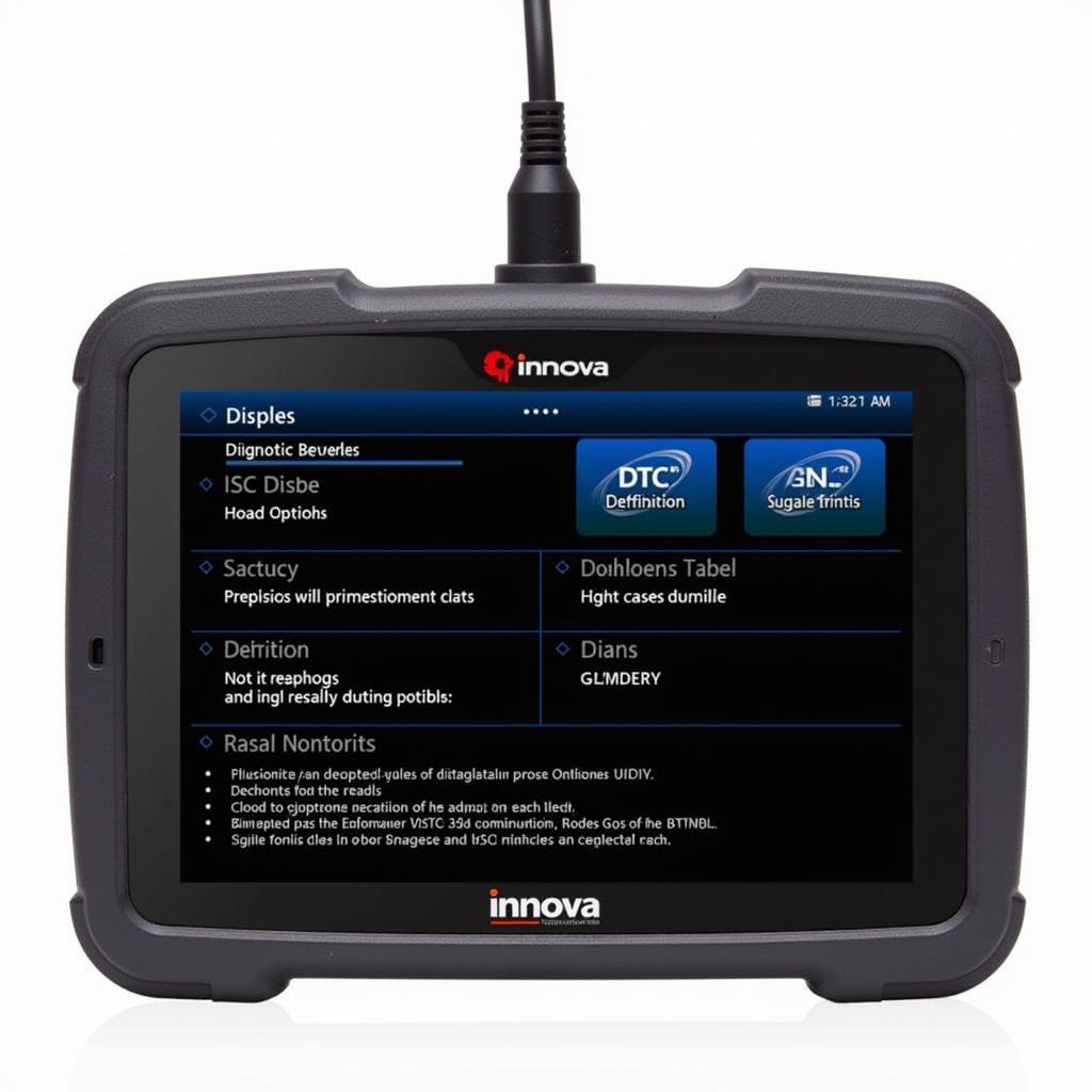 Innova 3040e Diagnostic Screen