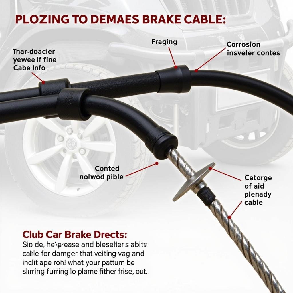 Inspecting Club Car Brake Cable for Damage